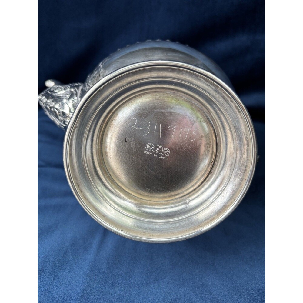 3-Piece Silverplate Tea/Coffee Set Lidded Pot Creamer Sugar Bowl Silver onCopper - Picture 6 of 16